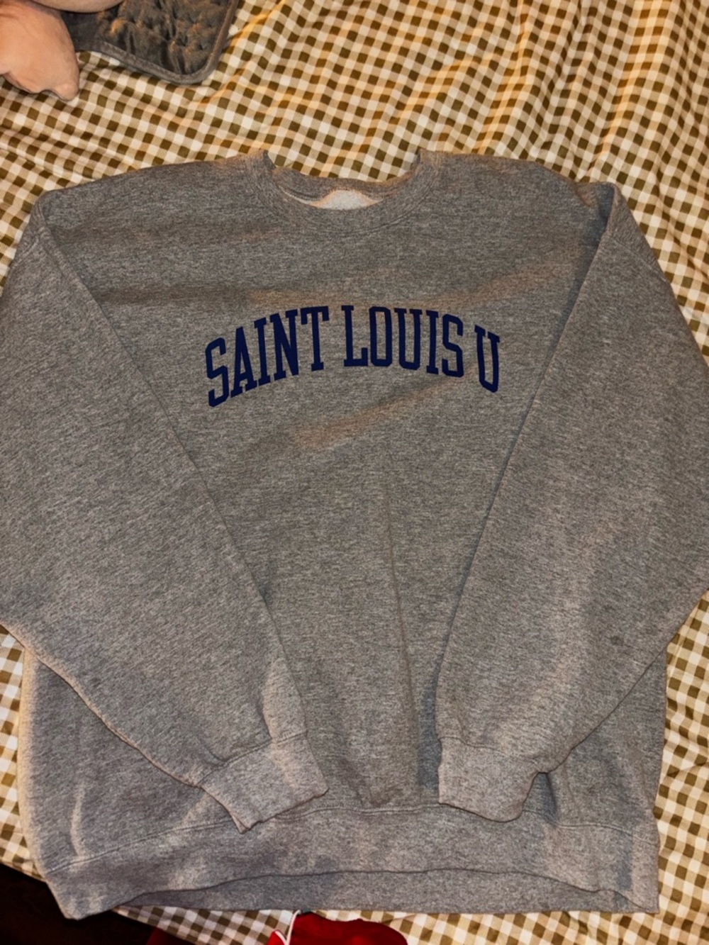 Fanatics Gray Crewneck Sweatshirt with Navy 'Saint Louis U'